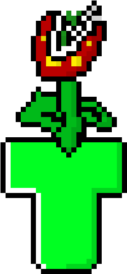 Mario Poisen Piranha Plant - Pixel Art (390x570)
