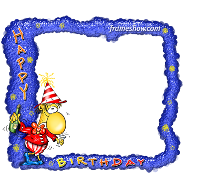 Happy Birthday Photo Frame E-card - Birthday Picture Frame (416x382)