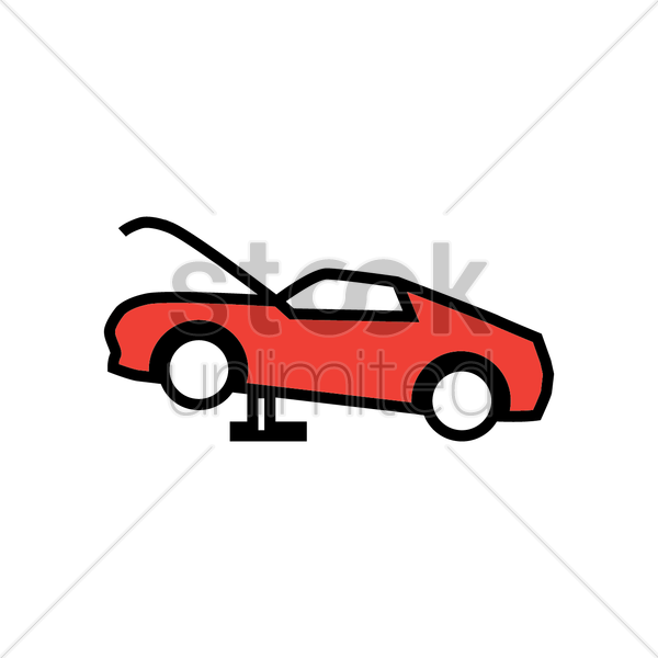 Car Bonnet Up Icon Clipart Car Hood Clip Art - Bonnet Car Clipart (600x600)