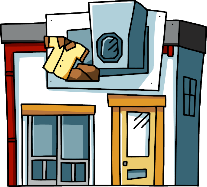 Laundromat - Scribblenauts Buildings Png (684x618)