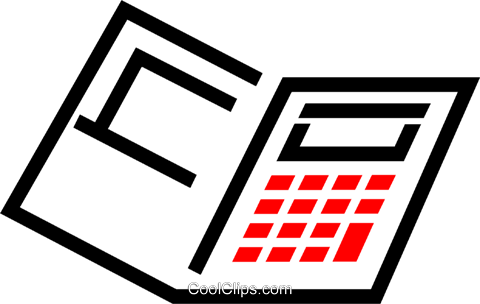 Calculator Royalty Free Vector Clip Art Illustration - Calculator Royalty Free Vector Clip Art Illustration (480x304)