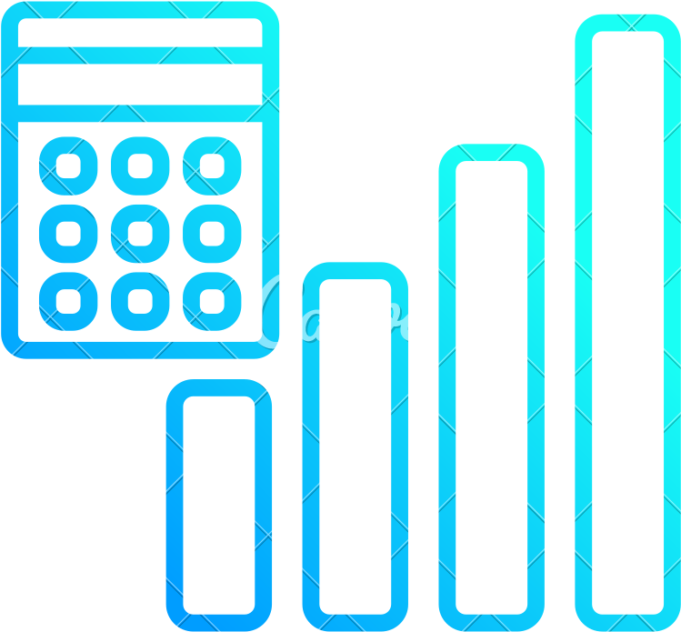 Calculator With Bar Graph Icon - Calculation (800x800)