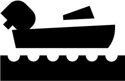 Dingy And Outboard Motor - Icon (400x400)