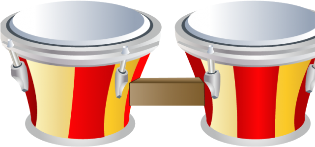Drum Clipart Musical Instrument - Green Tambourines: A Percussion Instruments Coloring (640x480)