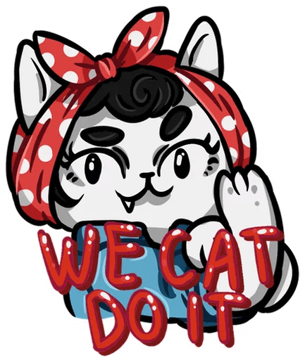 Feminist Cats Stickers Pack - Sticker (512x512)