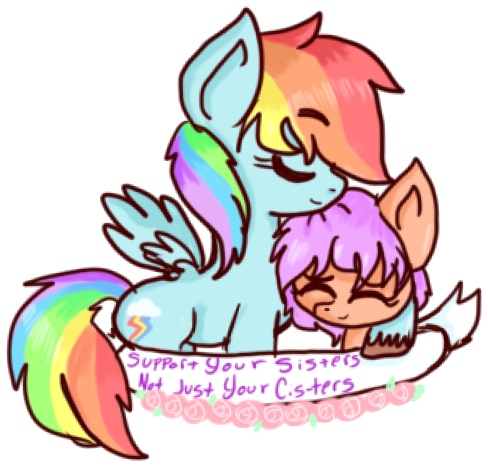 Pasta-princess, Feminist Ponies, Mouthpiece, Positive - Cartoon (588x538)