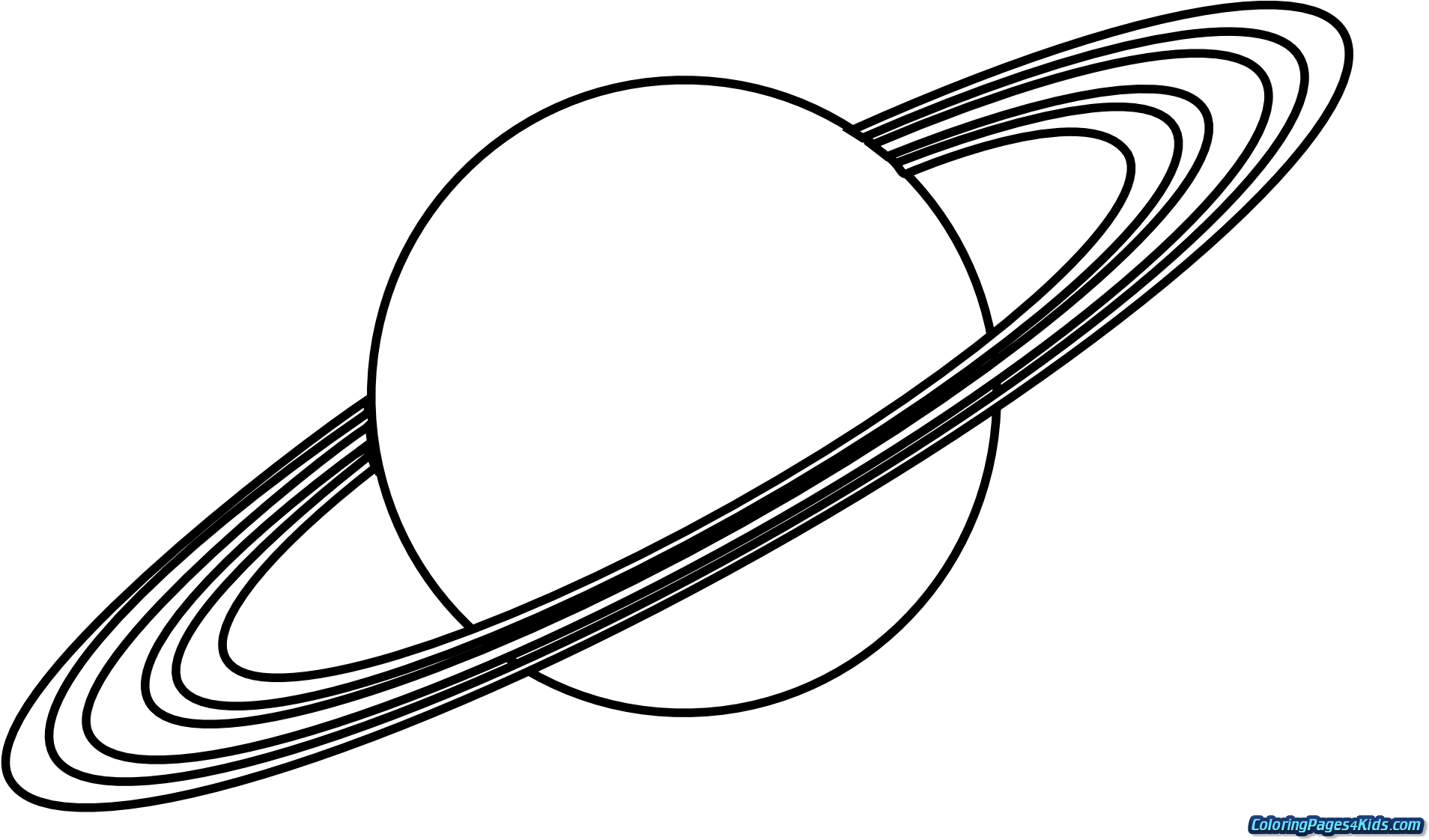Planets Coloring Pages Of For Kids Page - Planet Cartoon Black And White (1979x1183)