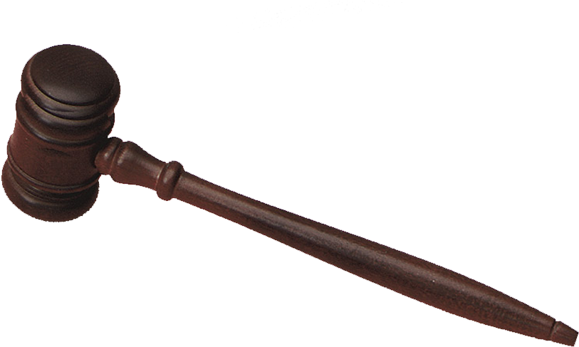 P Walnut Finish Ladies Clipart Transparent Library - Transparent Gavel (1000x1000)