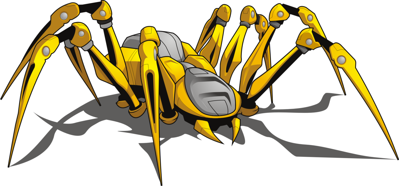 Cook Food Clipart - Yellow Spider Png (1307x611)