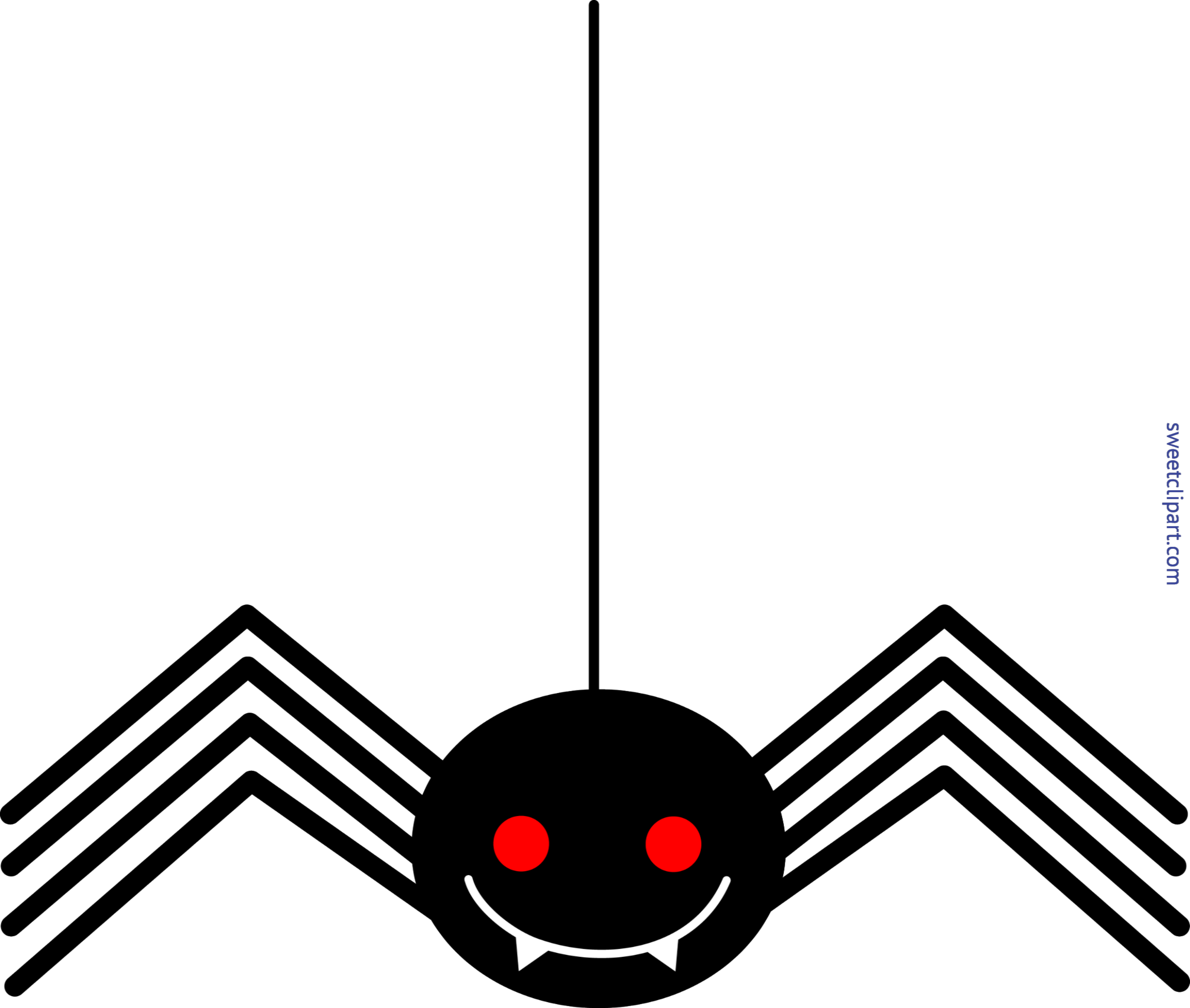 Halloween Spider Web Thread Clip Art - Free Halloween Spider Clipart (5997x5082)