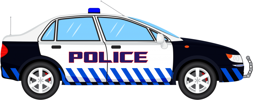 Clip Art Black And White Stock Car Png Free Images - Police Car Png (850x344)