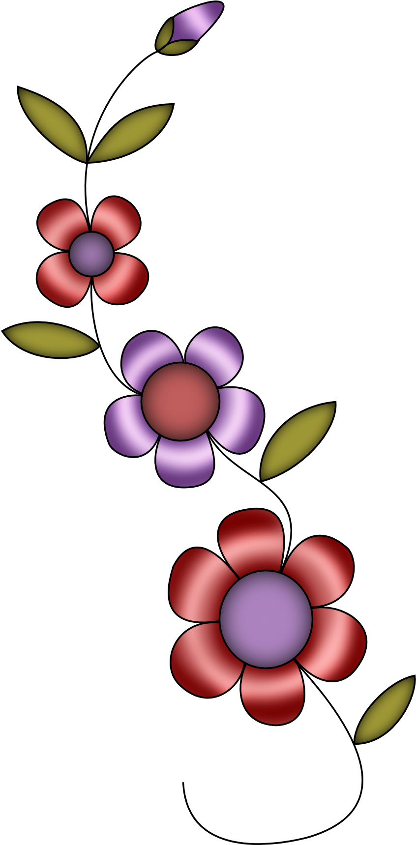 0 12a7a6 7b5de3d1 Orig Flower Images, Flower Art, Borders - Flower (990x1863)