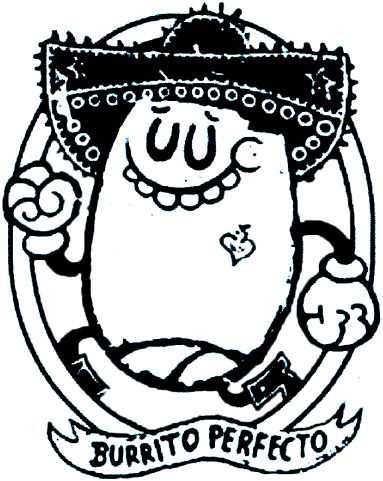 Jpg Black And White Burrito Clipart Drawing - Burrito Perfecto Poster Print By Jorge R. Gutierrez (512x512)