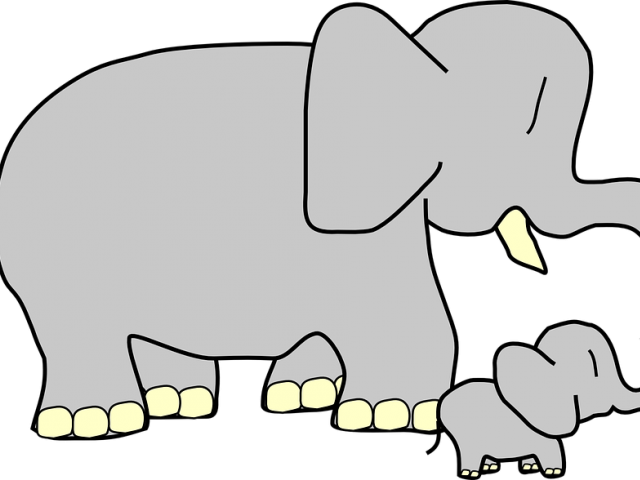 Larger Clipart Mother Baby Animal - Clipart Big And Small (640x480)