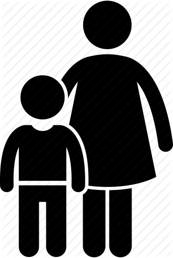 Old Clipart Mother And Son - Hiv Pregnancy Icon (343x512)