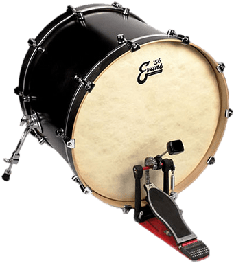 Graphic Transparent Stock Black And White Transparent - Evans 18" Eq4 Calftone Bass Drum (400x400)