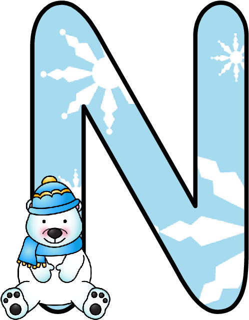 Ch B *✿* Alfabeto Winter De Kid Sparkz - Alfabeto Winter The Kid (557x670)