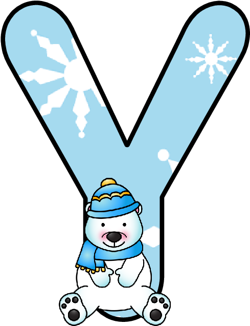 Ch B *✿* Alfabeto Winter De Kid Sparkz - Alfabeto Winter The Kid (527x678)