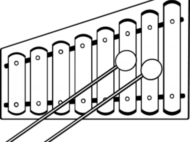 Xylophone Clipart Sketch - Drawing Of A Xylophone (640x480)