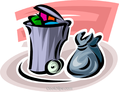 Garbage Waste Trash Royalty Free Vector Clip Art Illustration - Illustration (480x373)