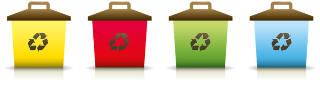 Freeuse Garbage Clipart Industrial Waste - Descarte Correto De Lixo (624x312)