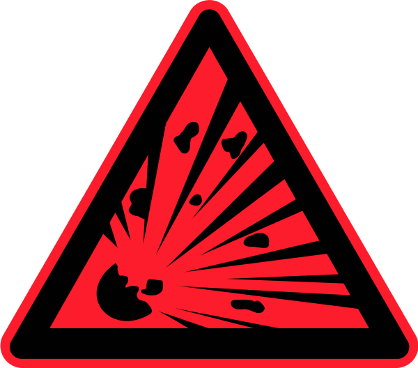 Hazardous Waste Symbol Clip Art Clipart - Explosive Substances (600x528)