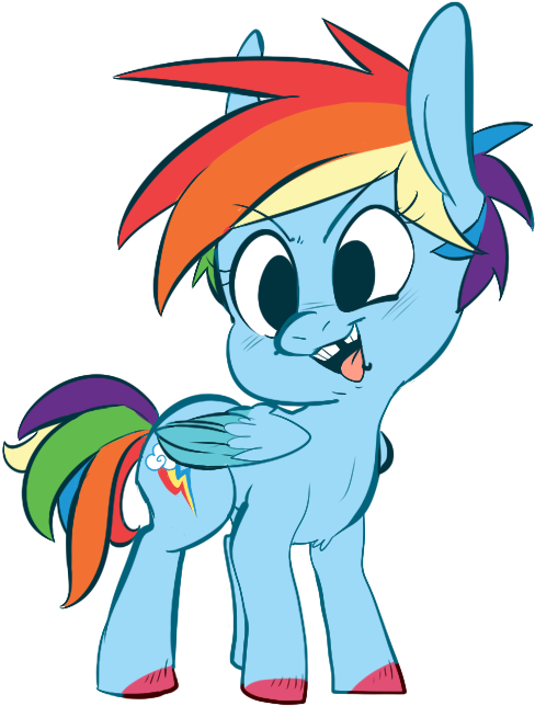 Pony Rainbow Dash Clip Art Horse Mammal Vertebrate - Horse (495x655)
