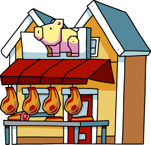 Jpg Free Stock Image Butcher Png Scribblenauts - Butcher Shop Cartoon Png (499x480)