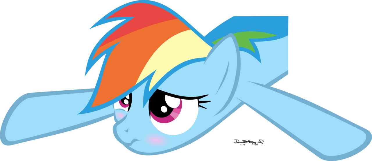 Thumperlikestoast, Blushing, Rainbow Dash, Safe, Simple - Rainbow Dash (1280x556)