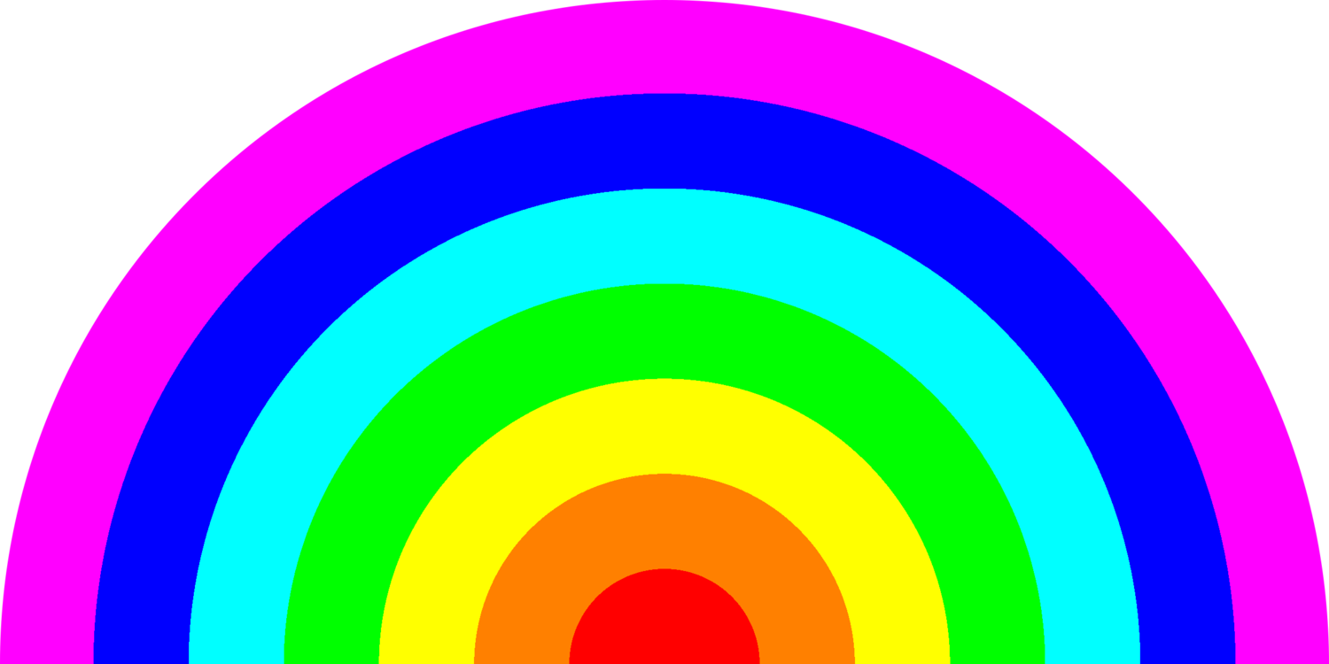 Rainbow Sunlight Circle Color - Rainbow Inverted Colors (1500x750)