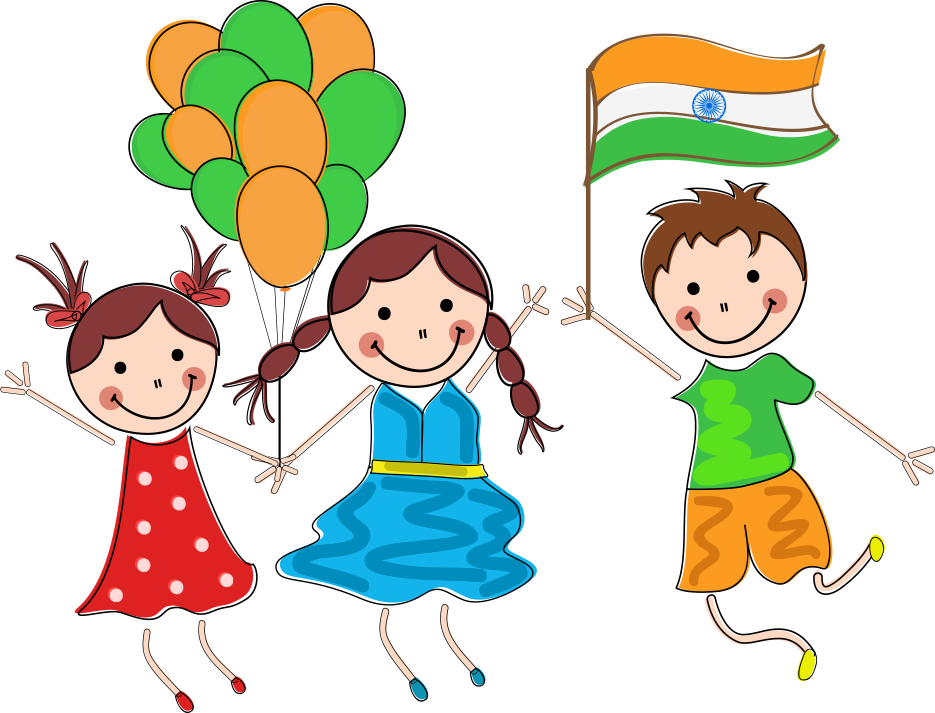 Indian Independence Child Vector - Independence Day India Balloons (935x713)