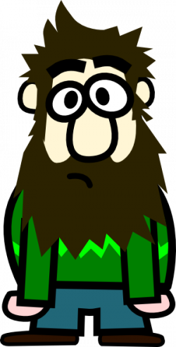 Fat Man Cartoon - Cartoon Guy With Beard (250x492)