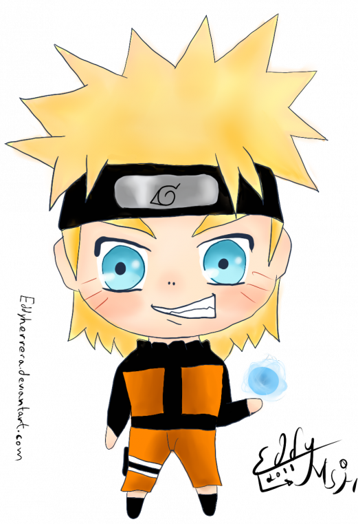 Naruto Clipart Chibi - Naruto Caricatura Para Dibujar (521x761)