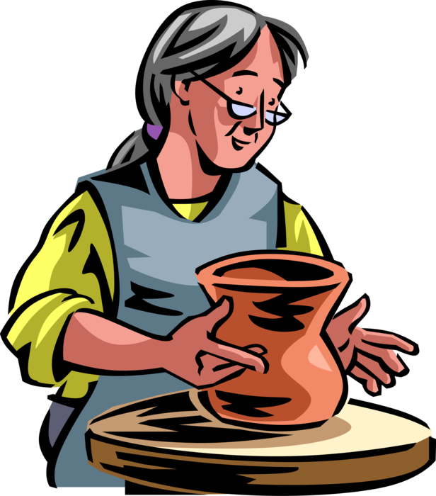 Pottery Clipart Potter's Wheel - Pottery Clipart Potter's Wheel (616x700)
