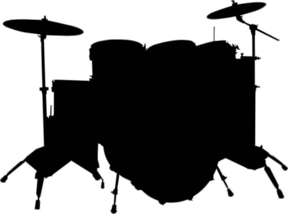 Drums - Music Instruments Silhouette Png (960x713)