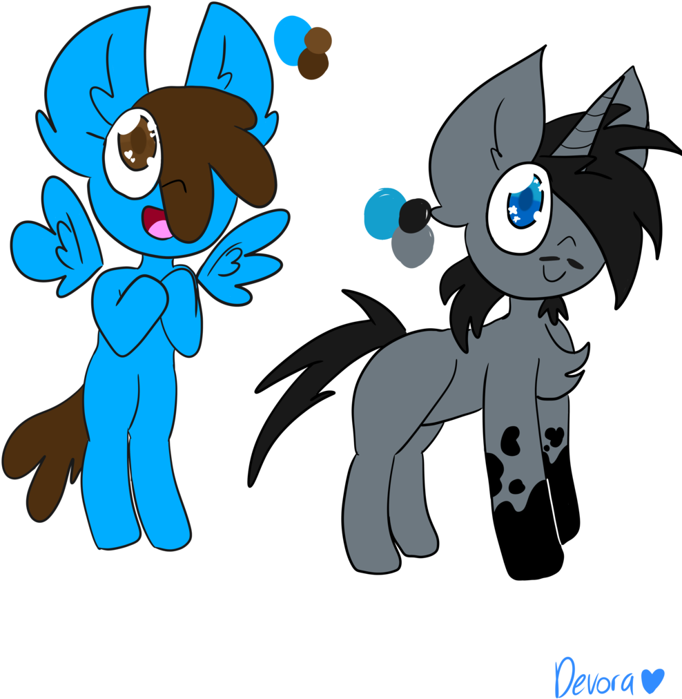 Devora, Big Smile, Blue Eyes, Brother And Sister, Brown - Cartoon (1024x1024)