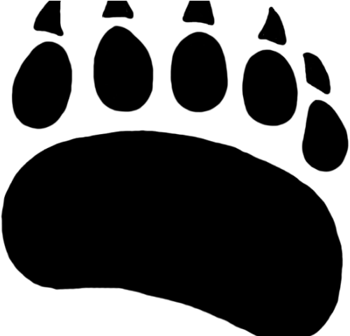 Grizzly Clipart Paw Print - Bear Paw Print Png (640x480)
