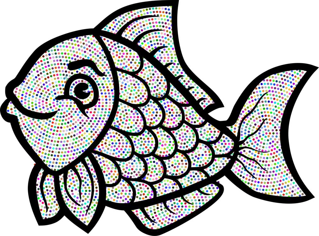 Coloring Book Video Drawing Line Art - Cute Fish Clipart Black And White (1016x750)