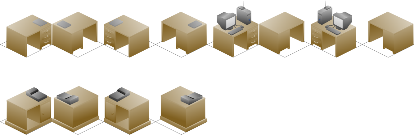 Office & Desk Chairs Office & Desk Chairs Table Computer - Isometric Desks (1333x750)