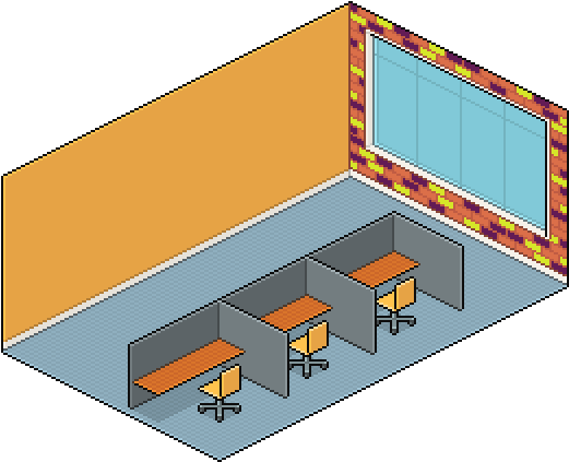 It's A Good Idea To Start With Strong Contrasting Colors - Pixel Art Office Chair (700x500)