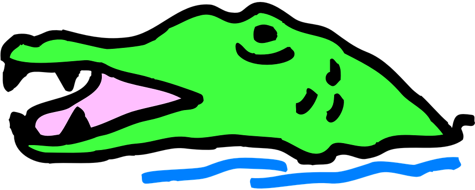 Head Clipart Alligator - Human Mouth (960x480)