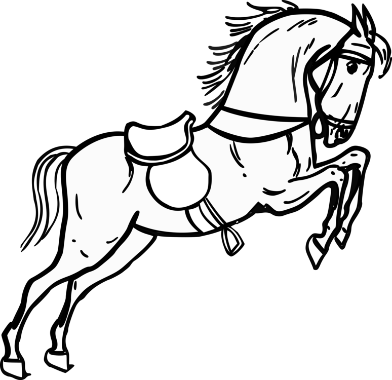 Horse Cliparts Black And White (774x750)