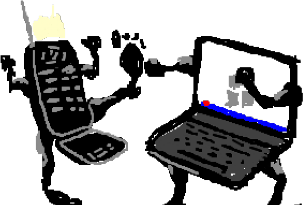 Laptop Clipart Cell Phone - Greenstone Media Llc (640x480)