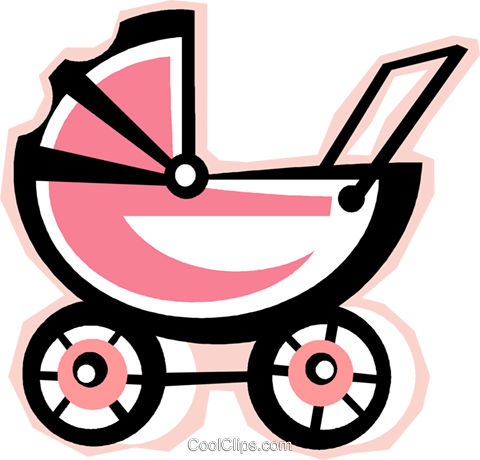 Baby Stroller Royalty Free Vector Clip Art Illustration - Baby Stroller Royalty Free Vector Clip Art Illustration (480x460)