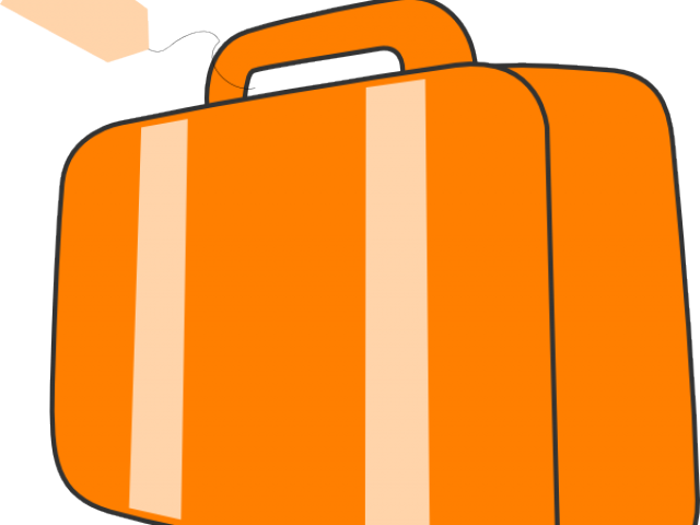 Laptop Clipart Orange - Briefcase (640x480)