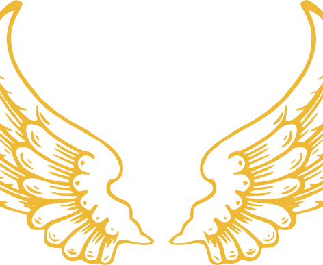 15 Days 'til Christmas - Angel Wings Silhouette Png (472x387)