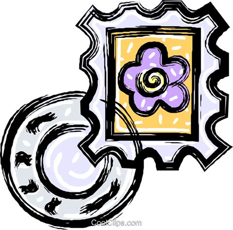 Postage Stamps Royalty Free Vector Clip Art Illustration - Postage Stamps Royalty Free Vector Clip Art Illustration (480x474)