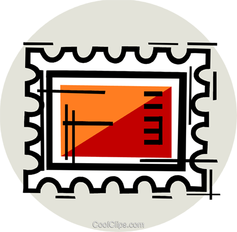 Postage Stamps Royalty Free Vector Clip Art Illustration - Simple Gear Mechanism (480x469)