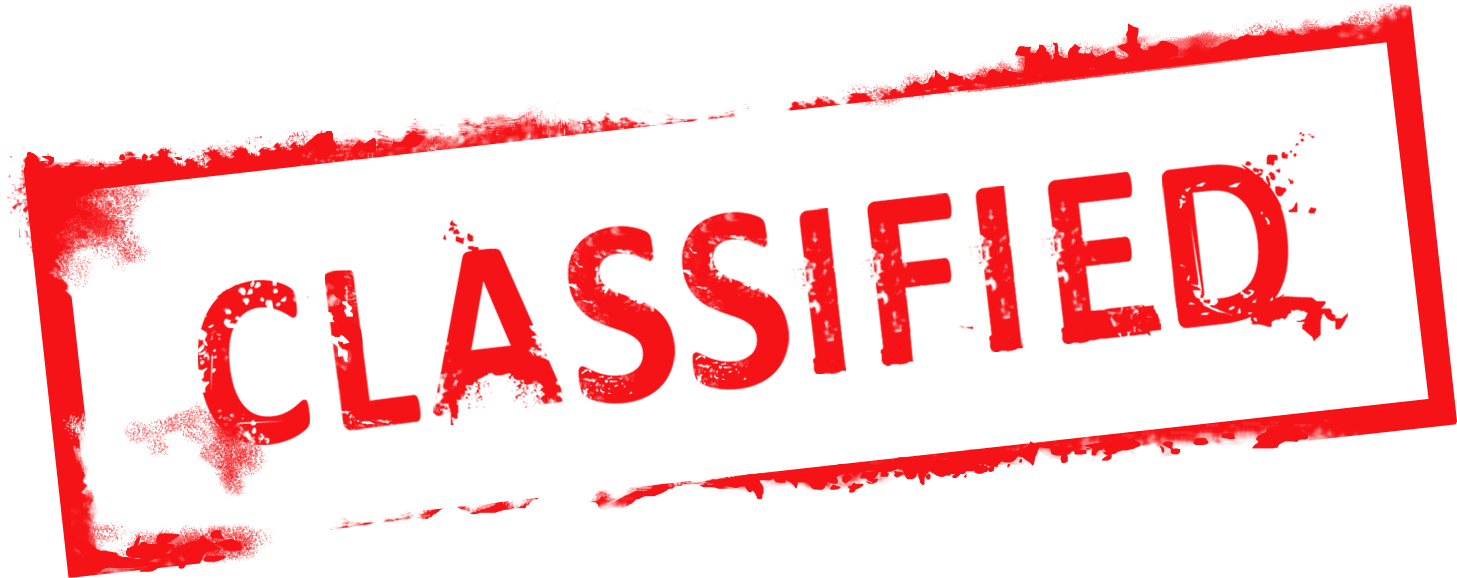 Rubber Postage Stamps Clip Art Case Closed - Classified Stamp No Background (1600x700)