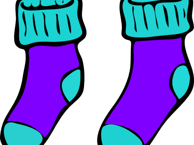 Pair Clipart Cute Sock - Pair Of Socks Cartoon (640x480)